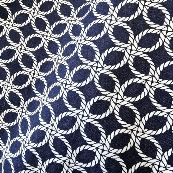 Michael Kors Women's Dress Pants Size 6 Navy Blue White Nautical Straight Leg - Picture 6 of 14